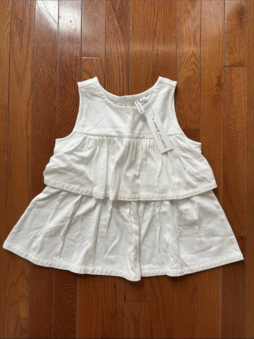 Janie and Jack tiered top, size 7 NWT